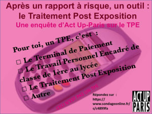 questonnaire enquete TPE traitement urgence VIH